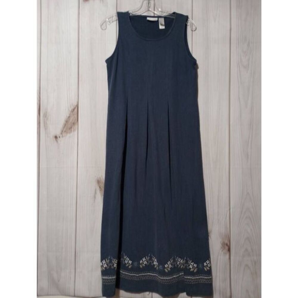 Liz Claiborne Dress Ladies Medium Petite Blue Sleeveless